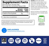 Créatine monohydrate micronisée en poudre pour adultes, 500 g, sans arôme, en pot, complément alimentaire pour la croissance musculaire