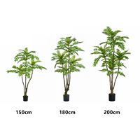 Arbre artificiel réaliste de type Toon chinois à feuilles pinnées, bonsaï de sol pour hôtels et centres commerciaux, sans entretien