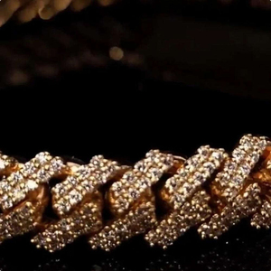 Bracelet à maillons en argent sterling 925 avec pierres de moissanite cultivées en laboratoire, style cubain glacé, parfait pour un usage quotidien - Product Image 5