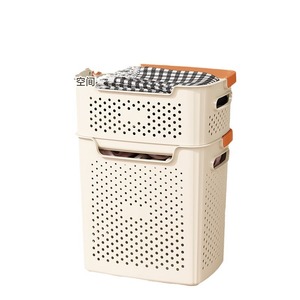 Laundry <b>Basket</b> Rectangle <b>Large</b> Capacity Durable Clothing Organizer For Bathroom Storage - Product Image 4