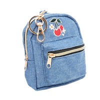 Tas Mini Kulit PU Modis & Tas Kecil Dompet Ritsleting Dompet Koin Kunci Kartu Warna Biru Muda, Untuk Gaya Lain Silakan Konsultasikan ke Layanan