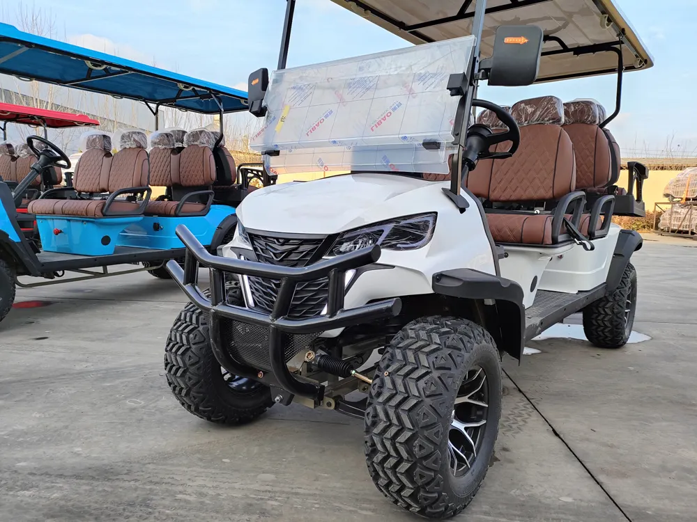 Voiturette de golf électrique tout-terrain Safari Car 4 6 places 72v Voiturette de golf personnalisée Vente de caddie électrique