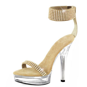 <span class=keywords><strong>Sandali</strong></span> <span class=keywords><strong>con</strong></span> Tacco Alto 13cm in Cristallo Trasparente da Sposa, Stivali da Ballerina Esotica, Scarpe da Club e Spettacolo, Piattaforma Moda per Sfilate - Product Image 3