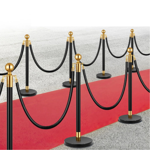 Trang trí đám cưới cung cấp hàng đợi dây rào cản thảm đỏ đen và vàng bài stanchions dây đỏ - Product Image 2