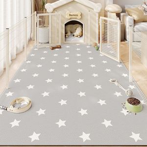 Alfombra de PVC para Mascotas con Diseño de Estrellas, Rectangular, Antideslizante y Absorbente para Sala de Estar, Uso para Perros y Gatos - Product Image 1