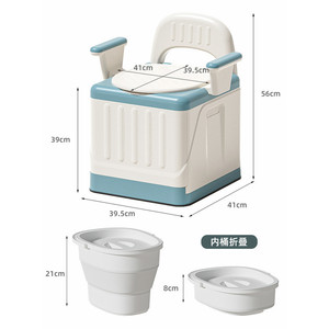 Portable Toilet <b>For</b> Children Adults Outdoor Camping Vehicle Use Foldable No Installation Required PP Material Modern Design - Product Image 4