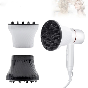 Difusor de Pelo Giratorio Profesional de Material ABS Duradero, Color Negro/Blanco, Marca <span class=keywords><strong>WangDa</strong></span>, Modelo Ac-277-black, Compatible con Varios Tipos de Cabello - Product Image 1