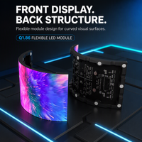 Layar LED Fleksibel Lengkung P2.5 Modul Lunak RGB untuk Pemasangan Dinding Dalam Ruangan Pameran