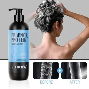 Delofil - Conjunto de shampoo e condicionador para cabelos Karseell, máscara personalizada de óleo de argan e maca, colágeno e Hari, produto nutritivo para cabelos, logotipo personalizado