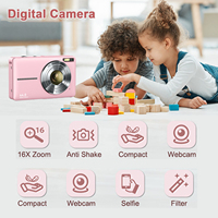 Kamera Digital Anak SONIDA 1080p Fokus Tetap Vintage Retro Tahan Air & Tahan Guncangan 16x Zoom Portabel