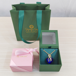 Custom Jewelry Box and Bag Packaging Customize Logo Design Jewelry Necklace <b>Ring</b> Earring Gift Set Luxury Jewelry Ribbon Boxes - Product Image 4