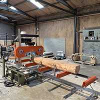 Scierie portable RS31G à haute efficacité | Moulin à tronçonneuse automatique pour le traitement du bois | Machine de découpe pour l'exploitation forestière et agricole