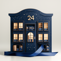 Calendario de Adviento Navideño Personalizado, Caja de Cuenta Regresiva de 24 Días, Caja de Adviento Vacía