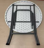 Table de bistrot pliante moderne à plateau haut pour l'extérieur, le jardin, la restauration et l'hôtellerie – Table haute pliable en plastique pour le camping