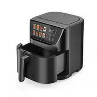 5 Litres Tuya App Télécommande Écran LED TFT Coloré Freidora De Aire Noir Mat Numérique 4L 6L 5L Smart Wifi Air Fryer