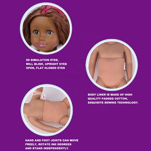 Vente en gros poupée <span class=keywords><strong>noire</strong></span> de 18 pouces à la mode poupée de chiffon pour petite fille en peluche avec jolie robe pour enfants cadeau jeu de simulation - Product Image 3