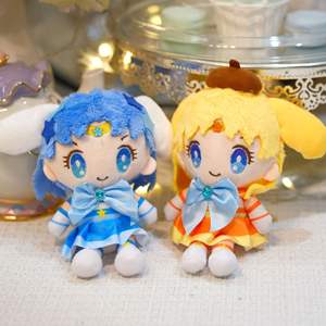 Ensemble de peluches Sailor Moon mignon de style Q avec Chibiusa et les scouts de <span class=keywords><strong>l</strong></span>'espace, poupées en peluche d'anime, coiffures, couleurs et tenues pour les fans, cadeaux - Product Image 6