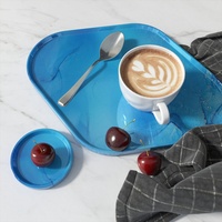 Moule en silicone Early Riser pour emboîtement et empilage de plateaux multi-tailles ; pour assiettes à dessert DIY, sous-verres et moules en résine/plâtre.