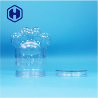 Pot en plastique PET transparent de petite taille, de forme unique, de qualité alimentaire, sans BPA, étanche, avec couvercles, pour chocolat, bonbons, collations, nourriture pour bébé, vente en gros