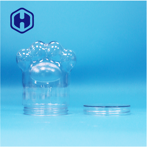 Hình Dạng Độc Đáo Cấp Thực Phẩm Bpa Miễn Phí Bị Rò Rỉ Bằng Chứng Rõ Ràng Nhỏ Pet Nhựa Jar Với Nắp Đậy Cho Sô Cô La Kẹo Snack Bé Thực Phẩm Bán Buôn - Product Image 2