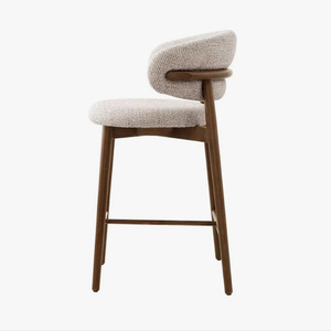Tabourets de <span class=keywords><strong>bar</strong></span> hauts en tissu rembourré avec structure en <span class=keywords><strong>bois</strong></span> massif de frêne côtier, vente en gros pour îles de cuisine et bars domestiques en Australie - Product Image 5