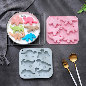 3D khủng long cấp thực phẩm Silicone khuôn Maker fondant khuôn sô cô la kẹo nến Xà phòng thủ công khuôn Baking DIY bánh trang trí nội thất bán buôn - Product Image 3