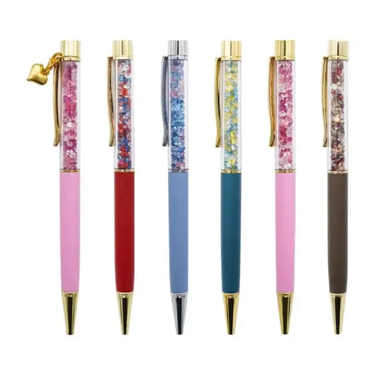 قلم هدايا للأعمال الترويجية أنيق بسيط قلم كرة ماسية مع شعار