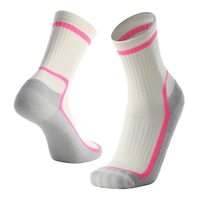 Offre Spéciale Chaussettes de course tricotées en laine mérinos pour femmes Respirantes Antidérapantes Sportives pour une utilisation en intérieur Couleur blanche Sublimation de la sueur