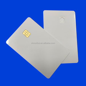 Carta di credito in PVC di 4428 smart Contact con banda magnetica con slot per chip di stampa colorato bianco 4442 - Product Image 3
