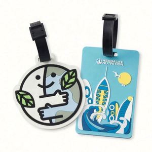 ป้ายแท็กกระเป๋าเดินทางแบบวงกลม PVC นิ่ม คุณภาพสูง แบบกำหนดเองได้ - Product Image 1