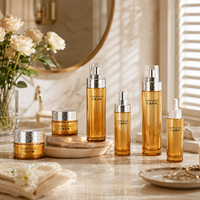 Bouteilles en verre de qualité supérieure, emballages cosmétiques, pot à crème 30g 50g 40ml 100ml 110ml, impression sérigraphique, couleurs personnalisées, OEM ODM, ensemble