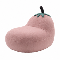 Fauteuil inclinable en tissu moderne et créatif en forme d'aubergine, avec sensation de confort nuageux pour salon