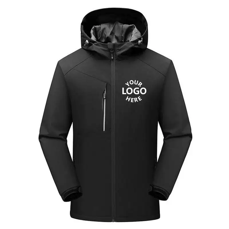 2022 Custom Outdoor Camping Coats Men Sports Clothing Thermal Waterproof Hooded Jacket