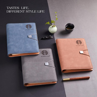 Coffret Cadeau d'Entreprise Personnalisable : Carnet de Notes A5 à Couverture Rigide en Similicuir, Planificateur à Feuillets Mobiles, Bloc-notes 80 Feuilles, Stylo et Tasse Thermos
