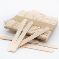 Bâtonnets de sucettes glacées extra longs et larges en bois colorés, portables, écologiques et jetables pour la crème glacée, durables et faciles à utiliser.