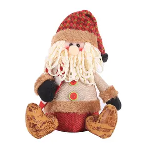 2020 Christmas decoration gifts soft plush toy santa clause doll low MOQ stuffed plush christmas toy