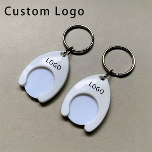 Porte-clés jetons de chariot personnalisés en forme de goutte de pluie - Jetons promotionnels élégants pour chariots de courses par OEM - Product Image 3