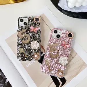 Glitter Crystal Diamond Custom Phone Case Designer Handmade Phone Case Covers For iPhone XR XS Max 11 12 13 Pro Max