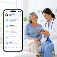 Développement d'applications de portail patient pour les services hospitaliers de confiance, compatible iOS et Android, avec accès aux dossiers médicaux et aux résultats des tests - LionCreate