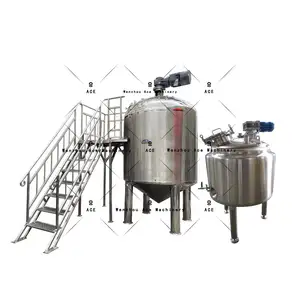 Máquina de mistura de sabão líquido com tanque de estoque, shampoo e detergente para pintura, 200-5000L, revestimento duplo
