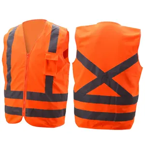 Gilet de sécurité en tissu fluorescent réfléchissant haute visibilité vêtements de travail d'inspection de voiture de qualité supérieure vêtements de protection annuels pour voiture - Product Image 1