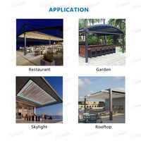 Auvent rétractable en aluminium de luxe d'usine Foshan facile à installer auvent d'ombrage pliant avec toit en tissu PVC pour balcon restaurant