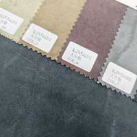 Fabricant chinois de tissu en similicuir PU fin tricoté 150GSM, anti-moisissure, résistant à l'abrasion, pour manteaux et vestes