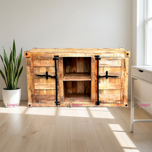 Meuble TV en bois de manguier massif récupéré, meuble de rangement pour hôtel et maison, buffet de salon, <span class=keywords><strong>prix</strong></span> d'usine en gros - Product Image 3