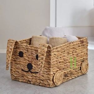 OEM Eco-Friendly Rattan Clothing Organizer <b>Basket</b> for Beverage Use Bohemian Style Flexible Design 1-3L Capacity for Kids' Room - Product Image 4