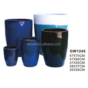 Pots à plantes en céramique en gros, grands pots à <span class=keywords><strong>fleurs</strong></span> émaillés sur pied pour la décoration des halls d'hôtel - Product Image 2