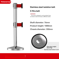 Système de gestion des files d'attente avec poteau en acier inoxydable et barrière rétractable, protection IP67, résistance aux chocs M40 pour supermarché