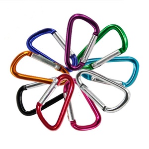LFEDC Accept Custom Logo Different Sizes #5 #6 #7 #8 D Shape Aluminum Metal Alloy Snap <strong>Hook</strong> Carabiner <strong>Clip</strong> - Product Image 2