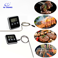 Termometer Memasak Makanan Digital Multifungsi SW dengan Probe Layar LCD dengan Timer untuk Memasak, Memanggang, dan Membuat Makanan Lezat