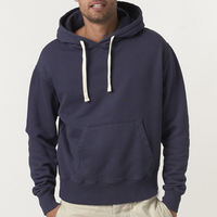 Sweat-shirt à capuche pour homme en tissu éponge de coton biologique, manches longues, coupe classique, avec poches, effet délavé personnalisé, collection printemps